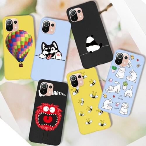 Matte Case For Xiaomi Mi 11 Lite Case Back Cover Candy Color Cute For Xiaomi Mi 11Lite Xiomi 11 Lite Case Silicone TPU Soft Capa
