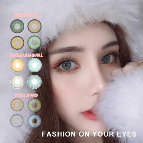 Fashion On Your Eyes Colored Eye Contacts Lenses Yearly RussianGirl Himalaya Iceland Series Contact lenses Hotsale Contact Lens