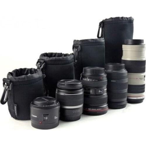 3mm thick (roughly) neoprene belt loop global yatin neoprene waterproof soft camera lens bag elastic lens case lens soft bag