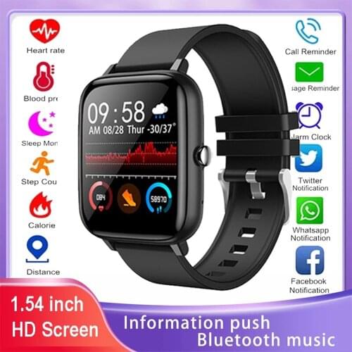 P6 Smart Watch Bluetooth Call Full Touch Mens and Womens Sports Smart Watch Heart Rate Fitness Tracker Watch for iphone Xiaomi