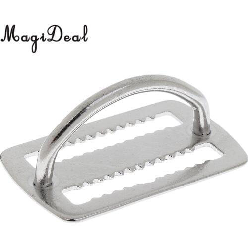MagiDeal Scuba Snorkeling Diving 316 Stainless Steel 5cm Weight Belt Keeper with D Ring Harness for Swimming Freediving Accessor