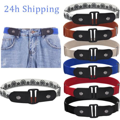 Belts for women Buckle-Free Waist Jeans Pants No Buckle Stretch Elastic Waist Belt For Men Invisible Belt No protrusion barrier