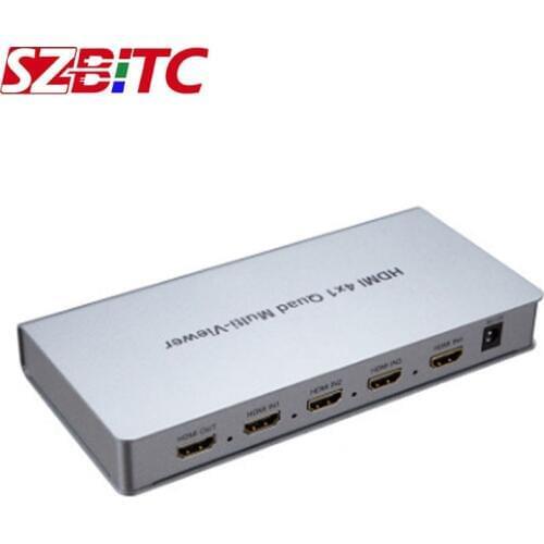 SZBITC HDMI 4x1Quad Multi-viewer 8x1 9x1 with HDMI Seamless Switching 4K2K HDMI Switcher IR Remote Controller