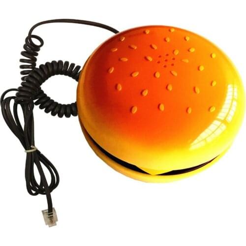 Cheeseburger Burger Phone Telephone Cute Telephones Landline Corded Phone Desktop Phone for Home Hotel Office Decoration