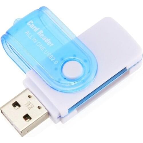 USB2.0 High-speed Card Reader 4 In One Multi-function Card Reader Large Rotation TF External Mini Adapter