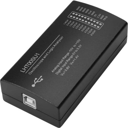 Virtual Oscilloscope Logic Analyzer LHT00SU1 Function Signal Generator I2C SPI CAN Uart with Clamp Line and Connector