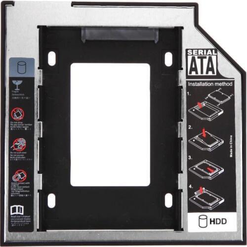 VODOOL Universal 2.5 2nd 9.5mm SSD HD Case SATA Hard Disk Drive HDD Enclosure Caddy Adapter For Laptop DVD-ROM Optical Bay Box