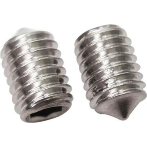 10-100pcs/lot M6*5/6/8/10/20/25/30/35/40/45 M5X4-40 stainless steel 304 cone point hex socket set screws grub screws fasteners