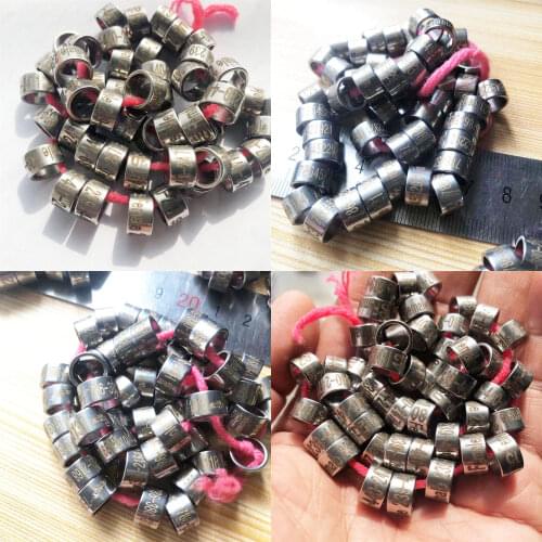 50Pcs 8 mm 11mm Bird parrot Dove Pigeon stainless steel Leg Rings Custom Lettering Rings stainless steel pigeon necklace