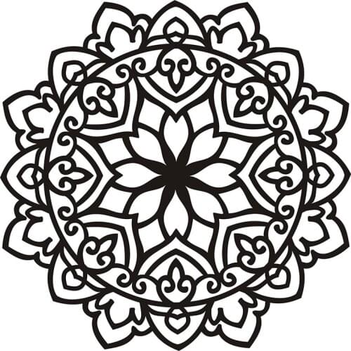 Free Shipping Wall Decal Vinyl Wall Sticker Home Decoration Namaste Om Mandala Ornament Moroccan Pattern Yoga size 56x56cm