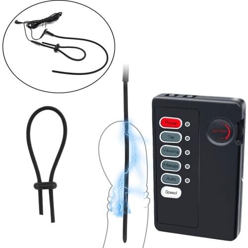 Electro Shock Penis Plug Electric Stimulation Urethral Catheter Sounds Dilator Penis Rings Man Penis Insert Device SM Sex Toys