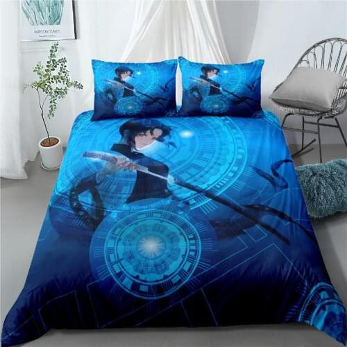Animation Ghost Blade 3D Duvet Quilt Cover Pillowcase Fashion Animation Printed Bedding Bedroom Home Textile Set