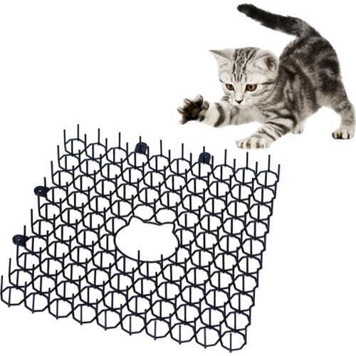 Garden Cat Thorn Mat Cats And Dogs Repellent Mat Plastic Spike-Keeping Cats And Dogs From Digging Green Plant Protection Tool