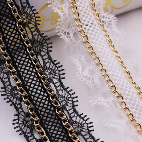 1yards/Lot White Black Pearl Beaded Lace Trim Embroidered Lace Ribbon Lace Fabric Handmade Wedding Sewing Clothing Accessories
