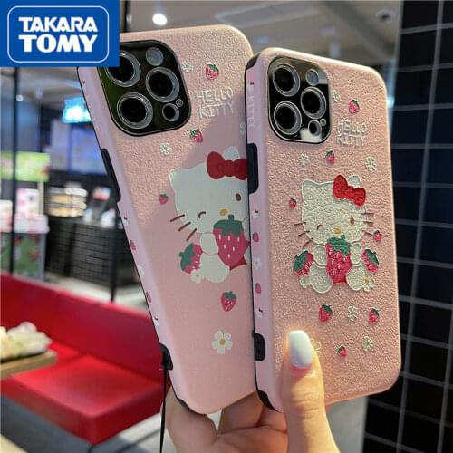 Takara Tomy Hellokitty Cute Silicone Phone Case for IPhone 7/8P/X/XR/XS/XSMAX/11/12PRO/12 Phone Couple Protection Case