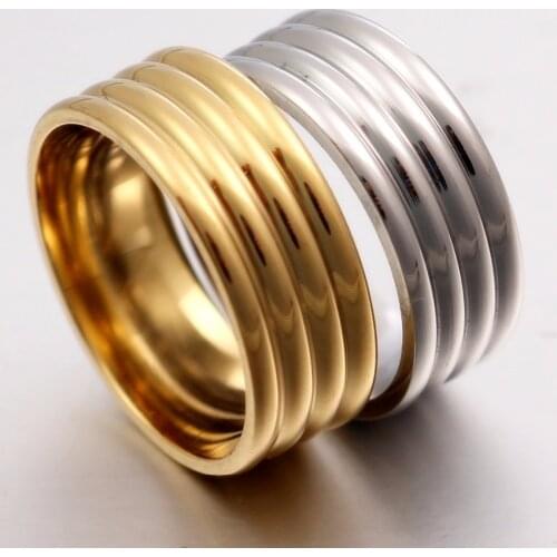 MANGOSKY Hot Movie mens finger Rings the one ring Titanium Stainless Steel gold Ring 8MM for mens gifts wedding men jewelry
