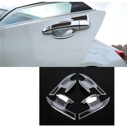 For Honda Accord Sedan 10th 2018 2019 2020 2021 Car Stick Frame Trim ABS Chrome / Carbon Fibre Door Bowl Panel Hoods 4pcs