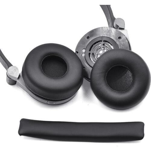 Leather Ear Pads Cushion Cover Earpads Replacement Elastic Headband Beam for JBL Synchros E40BT E40 Headset