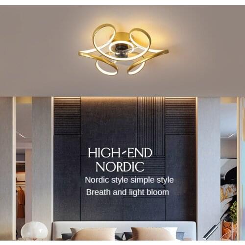 New Ceiling Fan Lights Bedroom Invisible Ultra-thin Integrated Ceiling Fan Light Light Luxury Personality Fan Chandelier