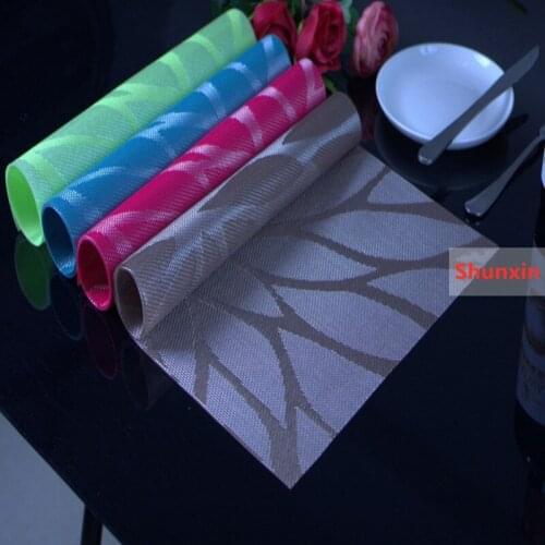 New style placemat washable pvc tablecloth mat antifouling placemat dinner plate bowl coaster non-slip pvc mat