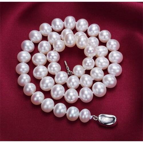New pearl necklace for women multilayer Natural pearl necklace 9-10mm strong light statement necklace Jewelry For Women