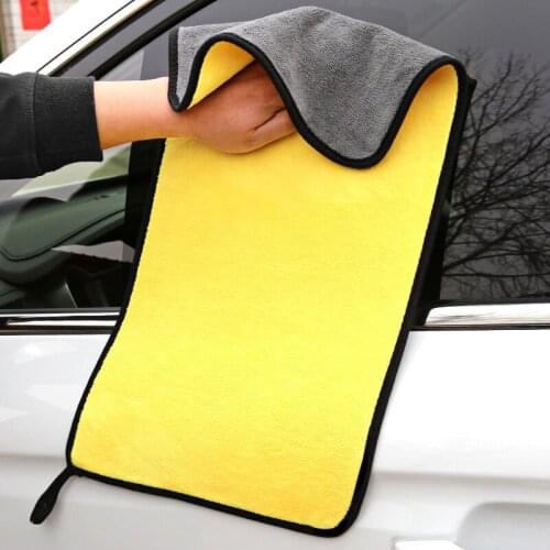 1pc 25x25cm/30x30cm Car Wash Towel Soft Polyester Drying Absorbent Microfiber Cleaning Towels Car Care Cloth