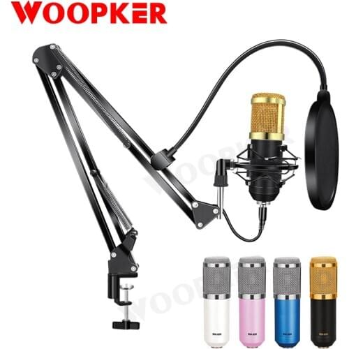 Professional Stadio Microphone Kits for Karaoke Computer Microphone for Sound Studio Recording Microfone Gamer Phantom Power