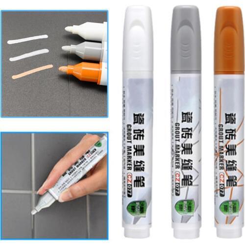 1pc Tile Gap Repair Color Pen White Tile Refill Artline Grout Pen Waterproof Mouldproof Filling Agent Wall Porcelain Pen