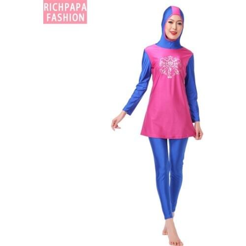 Modest Muslim Islamic Burkinis Women Girls Muslim Swimwear Full Cover Modest Islamic Swimsuit Suits Plus Size