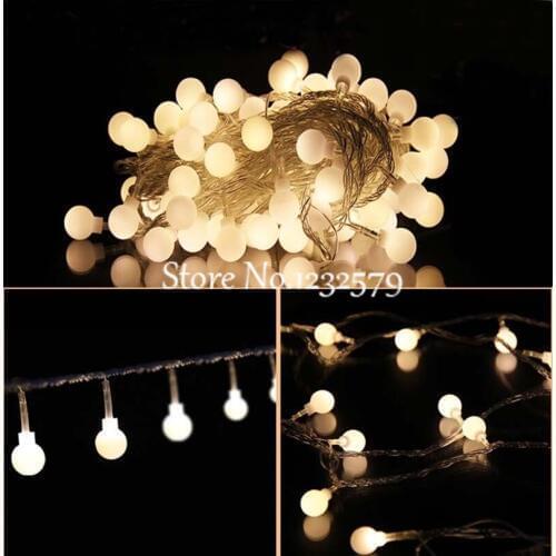 30m 300 LED ball string christmas lights holiday party wedding decoration Garland lamps indoor outdoor lighting 220v eu uk au