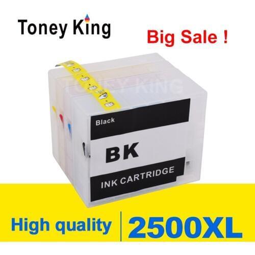Toney King Refillable Ink Cartridge For Canon PGI-2500 MAXIFY IB4050 Ib4150 MB5050 MB5150 MB5350 MB5450 Printer