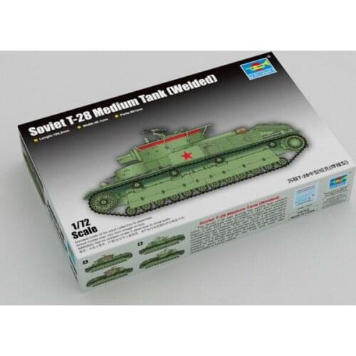 Trumpeter 07150 1/72 Soviet T-28 Meium Tank (Welded)Model Kit