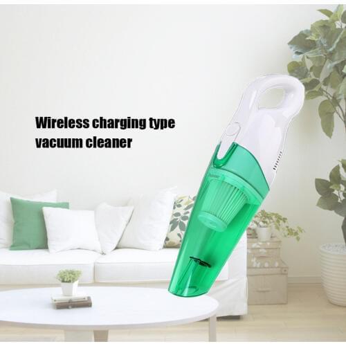 1PC New Mini Home&Car hand held Vacuum Cleaner Portable Wireless charging Dust Collector with light green