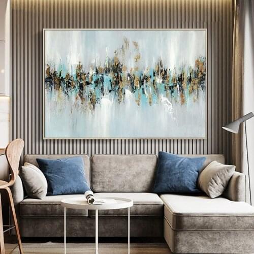 100% Hand Painted Oil Painting Abstract Landscape Paintings On Canvas Wall Art Pictures For Bedroom Living Room Home Decoration