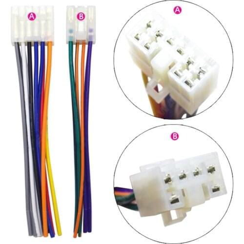 2Pcs Car Radio Stereo CD Player Wiring Harness Cable Installation Kit for Toyota Excellent Material Durable To Use Car Parts