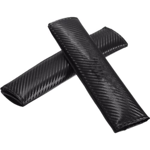 2Pcs Car Safety Seat Belt Shoulder Pads Carbon Fiber Cover Pads Harness Cushion