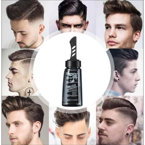 2-in-1 Hair Wax Gel Hair Moisturizing Gel With Comb Men Hair Styling Care Kit Mens Oil Head Styling Gel Men Hair Cream Salon