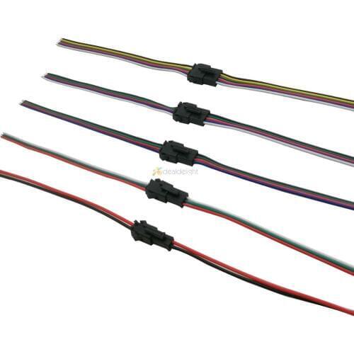 2pin 3pin 4pin 5pin 6pin led JST Electronic connector Male and Female plug and socket connecting SM Cable Wire led light Driver