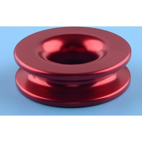 3.8 Inches Car Red Recovery Block-Snatch Ring Pulley 41000lb Aluminum Alloy Fit for 3/8 1/2" Winch Ropes