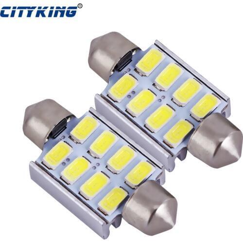 4PCS/Lot Festoon 36mm 8SMD LED Canbus Error Light Bulbs C5W led 5630 5730 festoon 8LED Car reading Light Festoon Light 2din