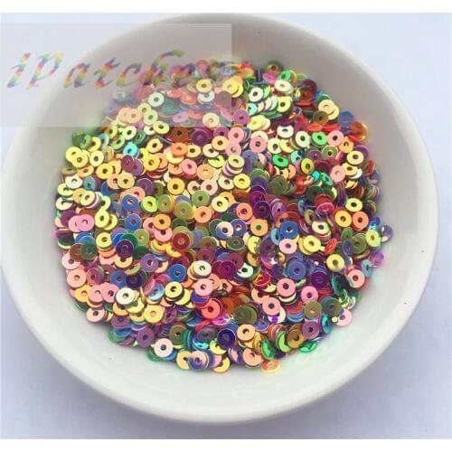 4000pcs(10g) 3mm Colorful Mixed Sequins Paillette Sewing Craft Good Quality flat round loose Sequin for Clothing Accessories