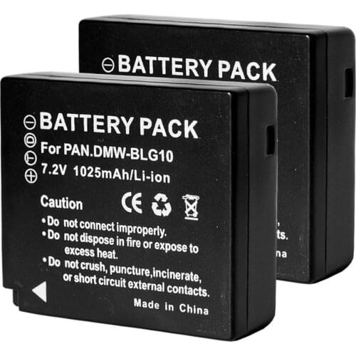 TWO (2) DMW-BLG10E BLG10GK Battery For Panasonic Lumix DMC-LX100 DC-GX9