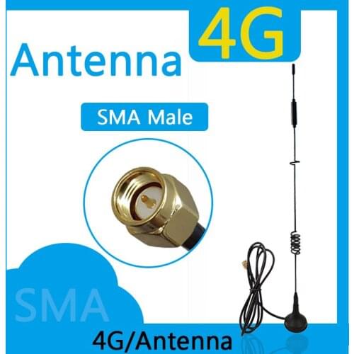 20pcs IOT 4G LTE Antenna ROUTER 10dbi SMA Male Connection high-gain signal Cellular modem with magnetic Sucker Antena Antenne