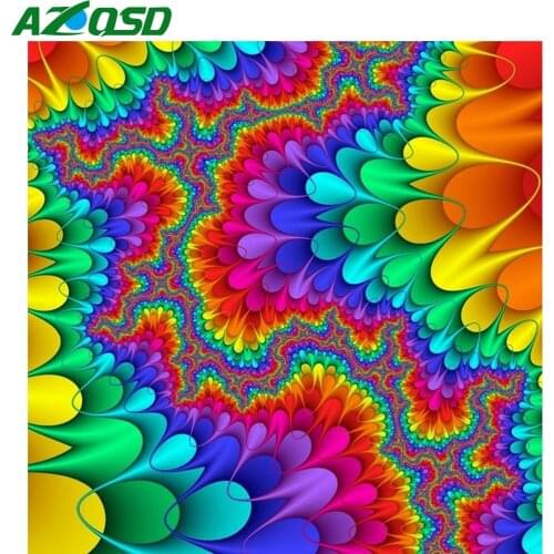 AZQSD 5D DIY Diamond Painting Abstract Cross Stitch Handicraft Full Drill Diamond Embroidery Flower Mosaic Decor For Home