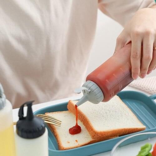 Ketchup Squeeze Bottles With Cap Lid Mustard Hot Sauces Condiment Jam Container Olive Oil Bottles Kitchen Storage Gadget
