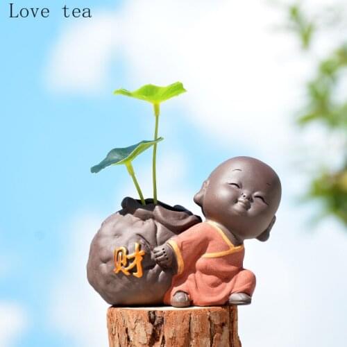 Zen Zisha Little Monk Tea Set Pet Decoration Creative Personality Novice Coffee Table Accessories Home Office Accessories
