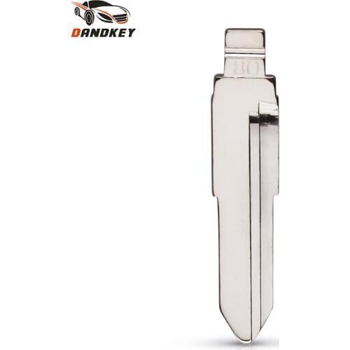 Dandkey 10pcs Type 80# Metal Blank Universal Flip Folding Key Blade For KD Remote NO.80 Uncut Blade For New WuLing Hongguang