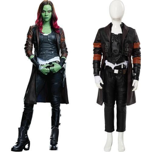 Child Gamora Cosplay Costume Outfit for Kids Girls Children Halloween Carnival