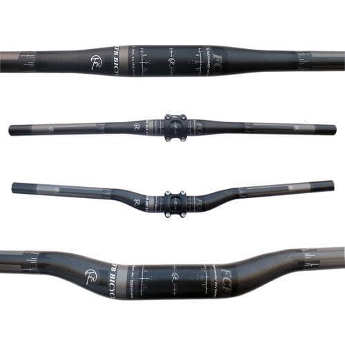 FCFB black grey bar mountain rise flat handlebar cycling parts 31.8*600/620/640/660/680/700/720mm super light handlebar