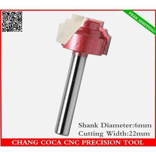 6mm*22mm,Freeshipping CNC solid carbide End Mill,tungsten steel woodworking insert router bit,wood tools,Trimming carving bit